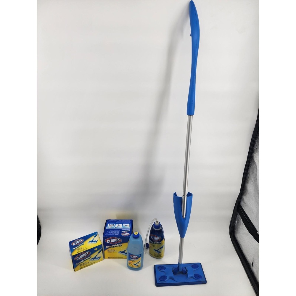Clorox ReadyMop All In One Mopping System Blue with Refill Pads and Cleaner 2005